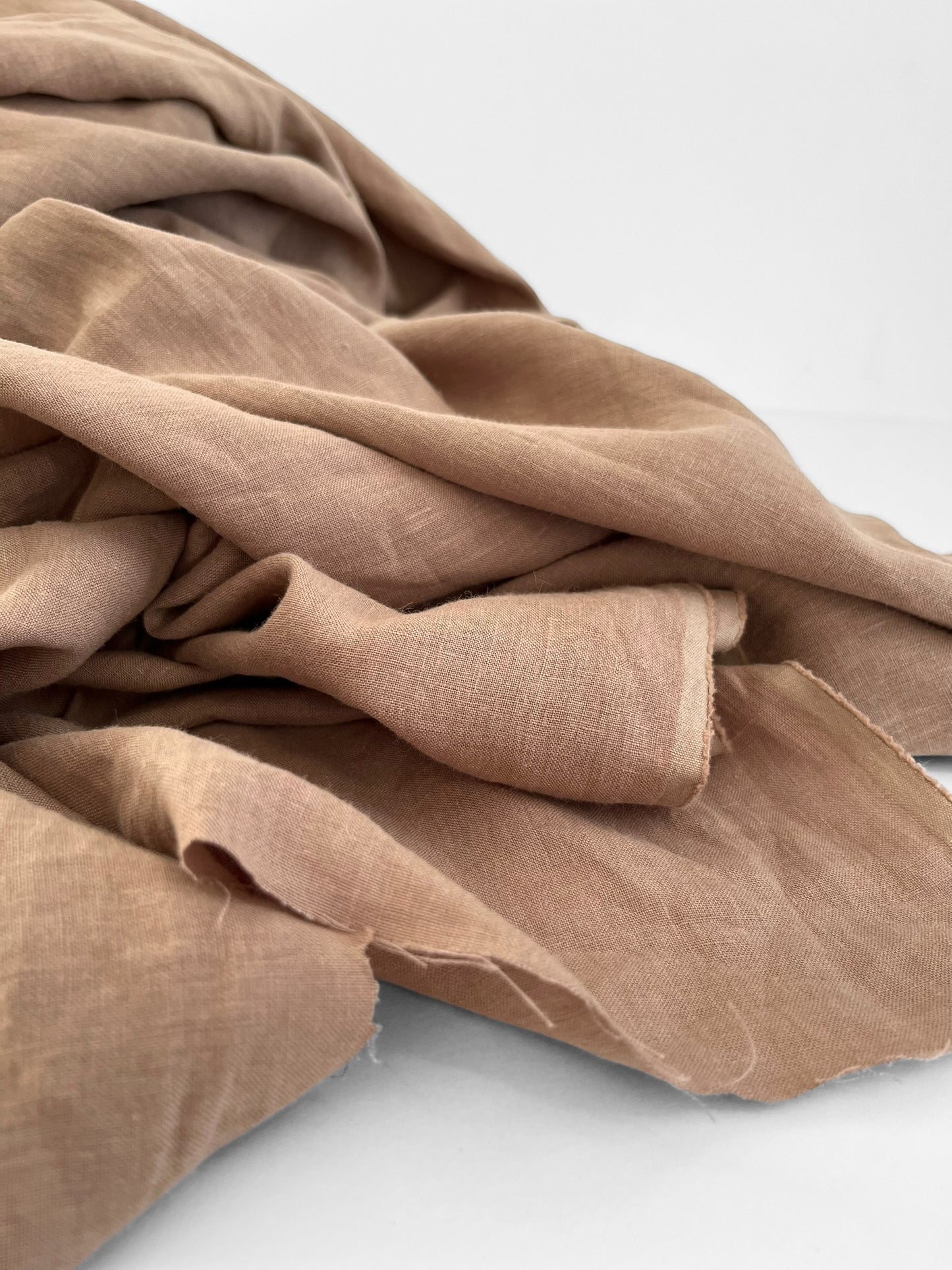 Brown fabric on a white background