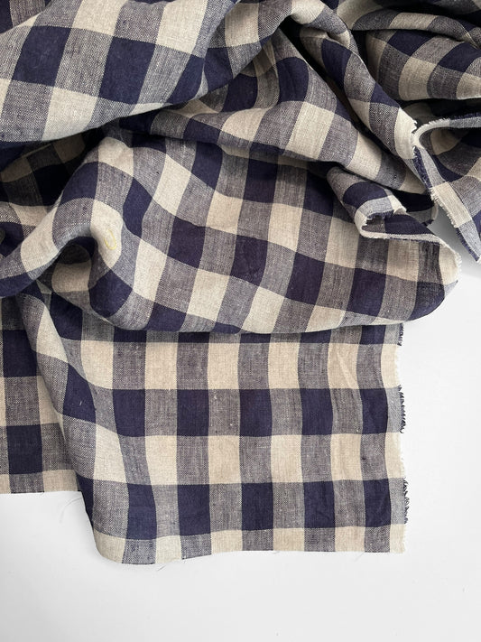 REMNANT 2.5m - Navy Gingham Large