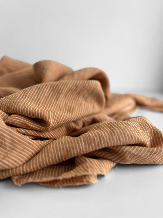 Apricot Pencil Stripes