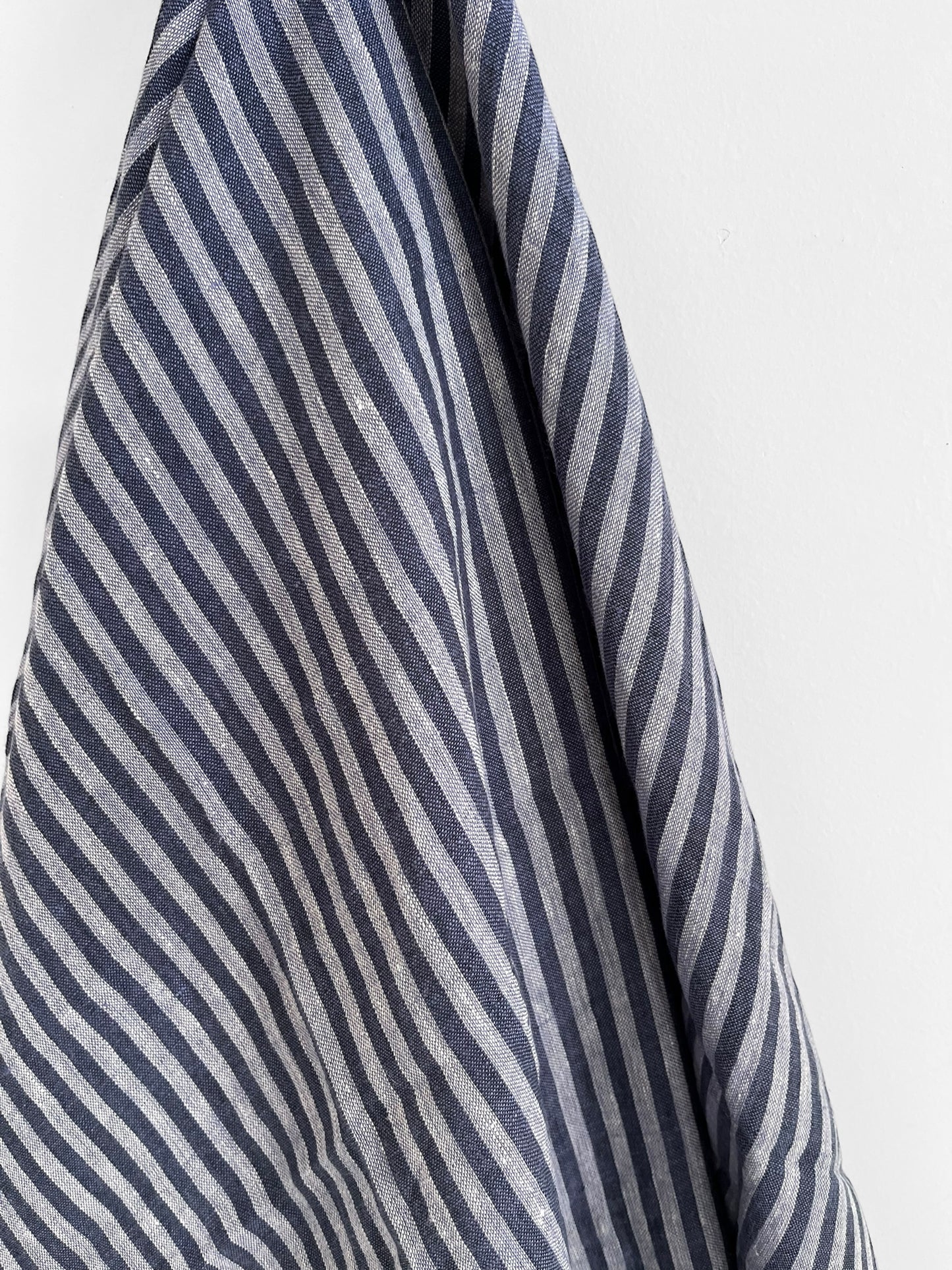 REMNANT 1.3m Blueberry Chunky Stripes