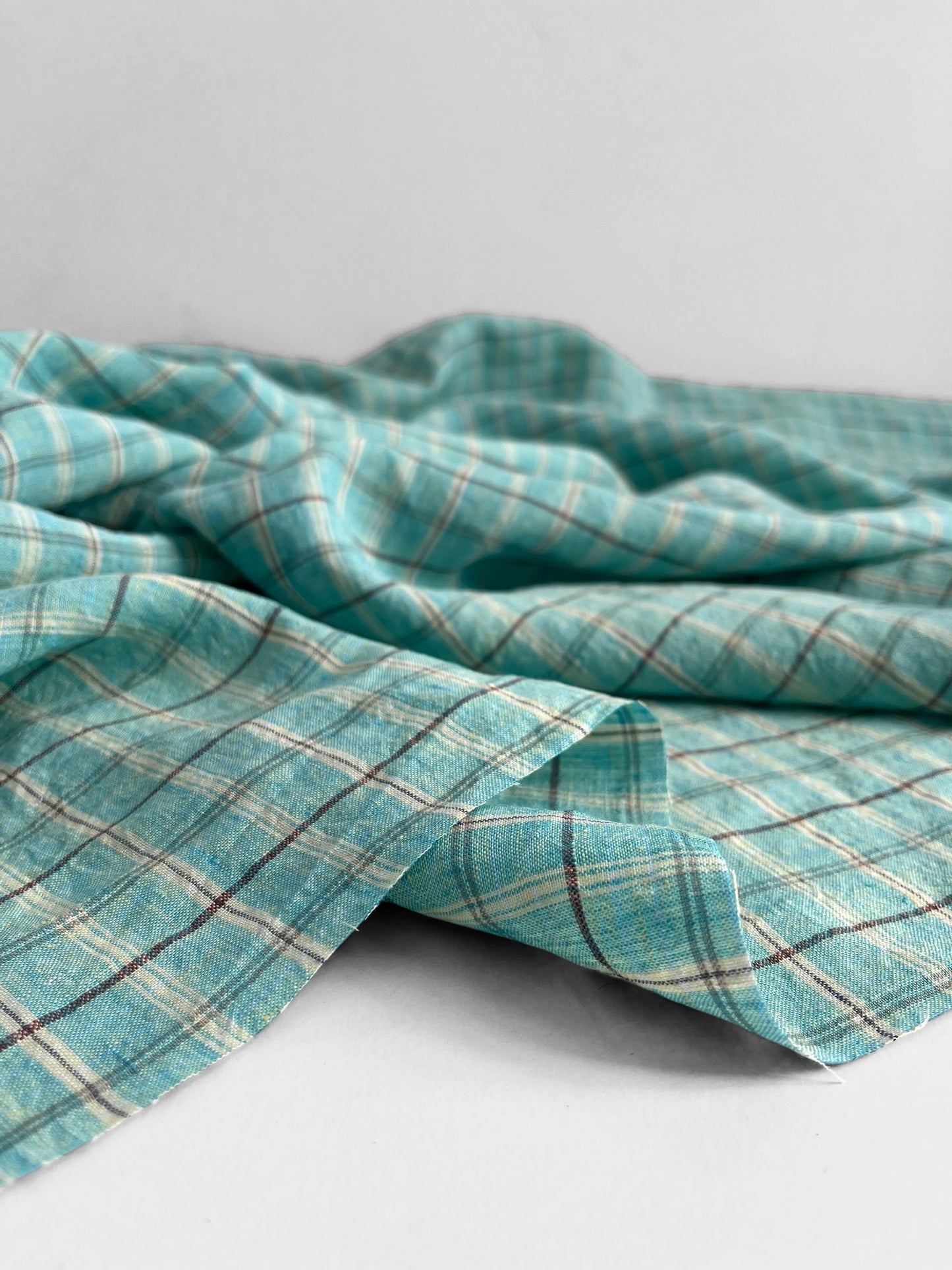 REMNANT 2.2m - Aquamarine Checks