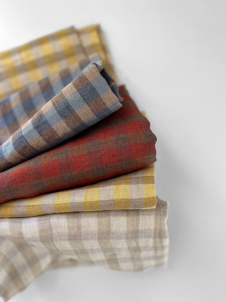 100% Linen | CHECKS | Plaid/Tartan/Gingham