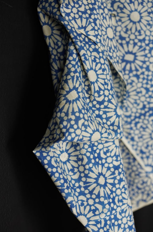 Papercut Blue Indian cotton - PRESALE