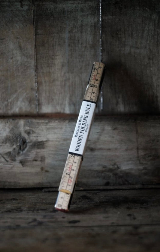 Wooden folding ruler