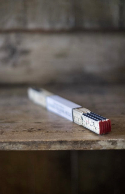 Wooden folding ruler