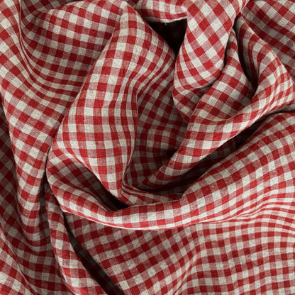 Red and white checkered fabric