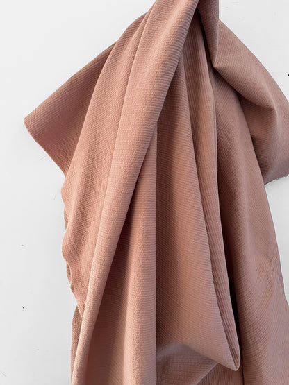 REMNANT 1.9m - Dusty Pink Dobby Cotton/Linen