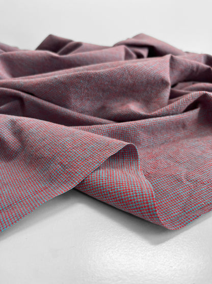 REMNANT 1.95m - Blue & Red Micro Checks