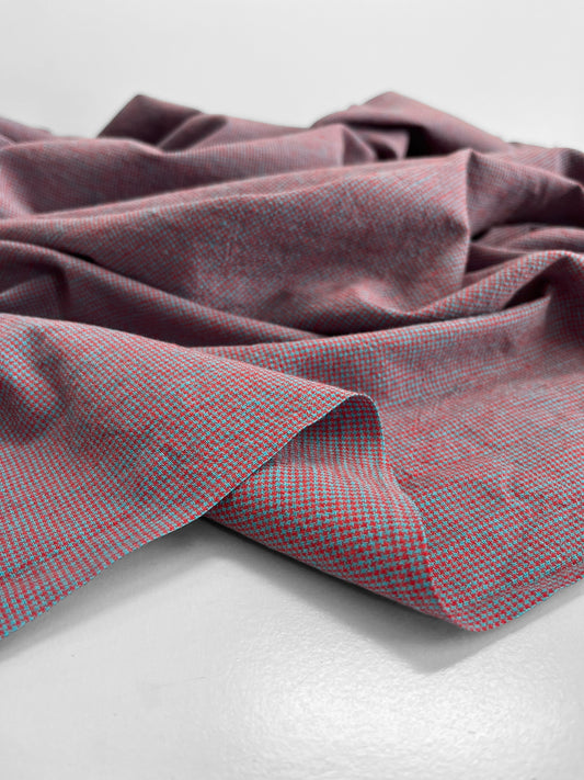 REMNANT 1.95m - Blue & Red Micro Checks