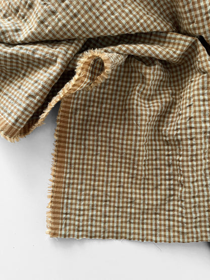 Toffee & Mint Textured Checks