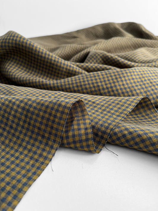 Indigo Olive Gingham