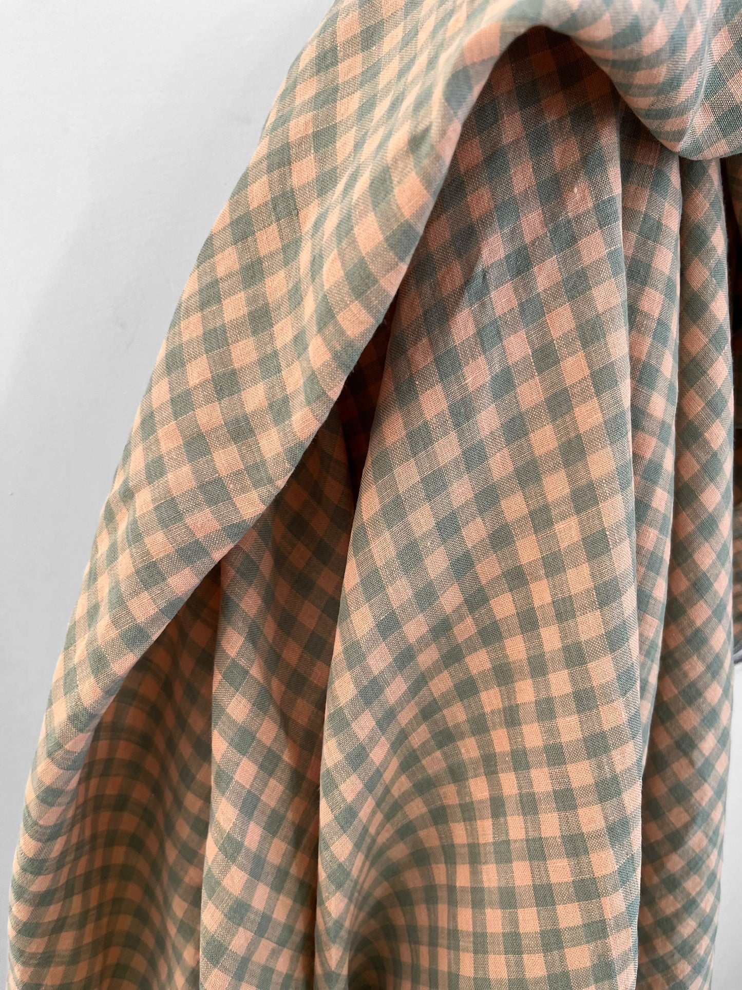 Sage & Peach Gingham