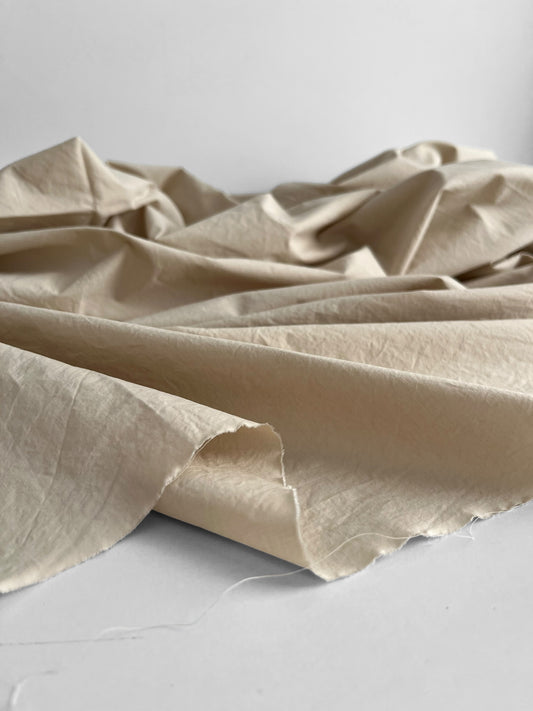 Almond Meal Sandwashed Poplin