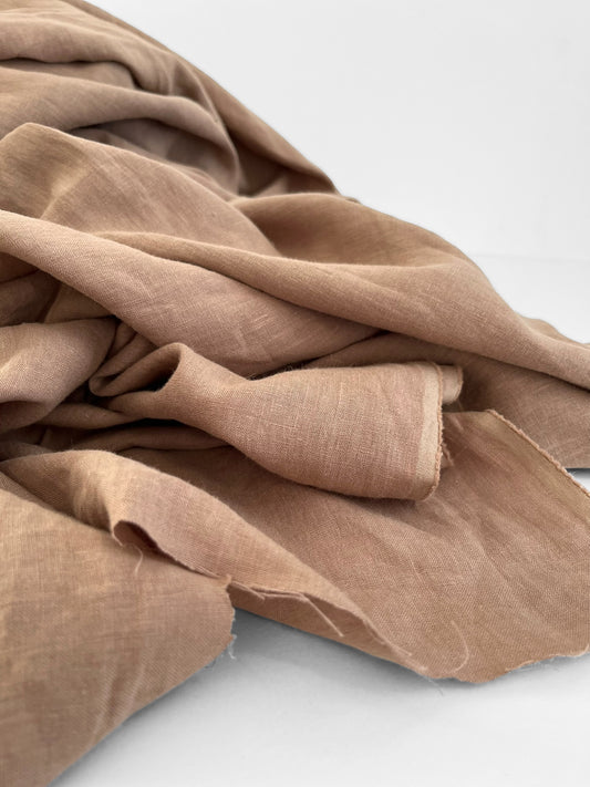 Brown fabric on a white background