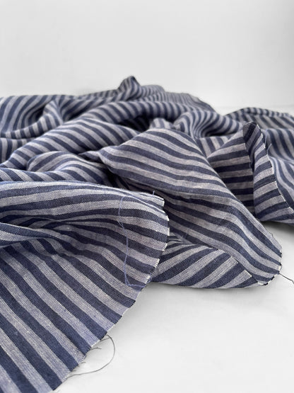 REMNANT 1.3m Blueberry Chunky Stripes