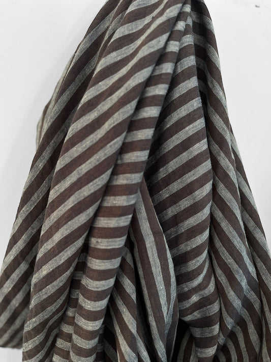 REMNANT 1.8m & 1.1m - Espresso Chunky Stripes 12mm