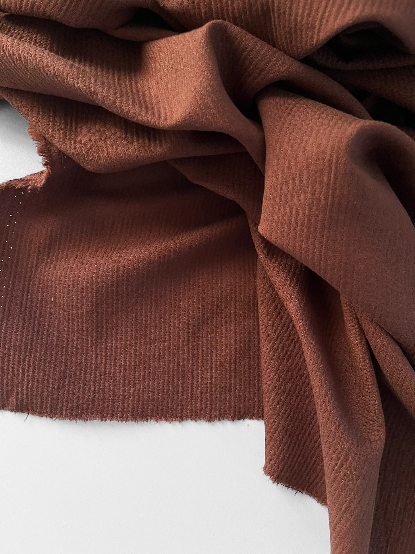 REMNANT 1.9 - Rich Brown Dobby Cotton/Linen