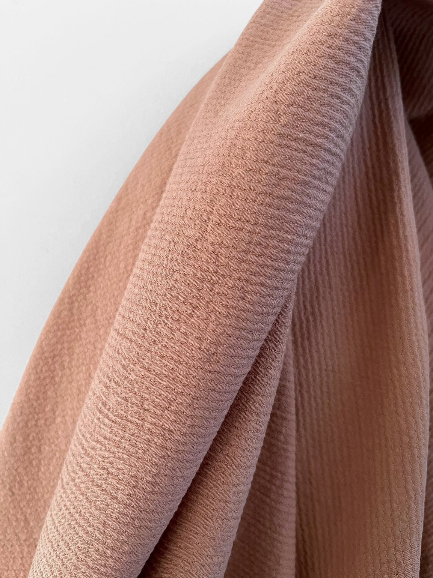 REMNANT 1.9m - Dusty Pink Dobby Cotton/Linen