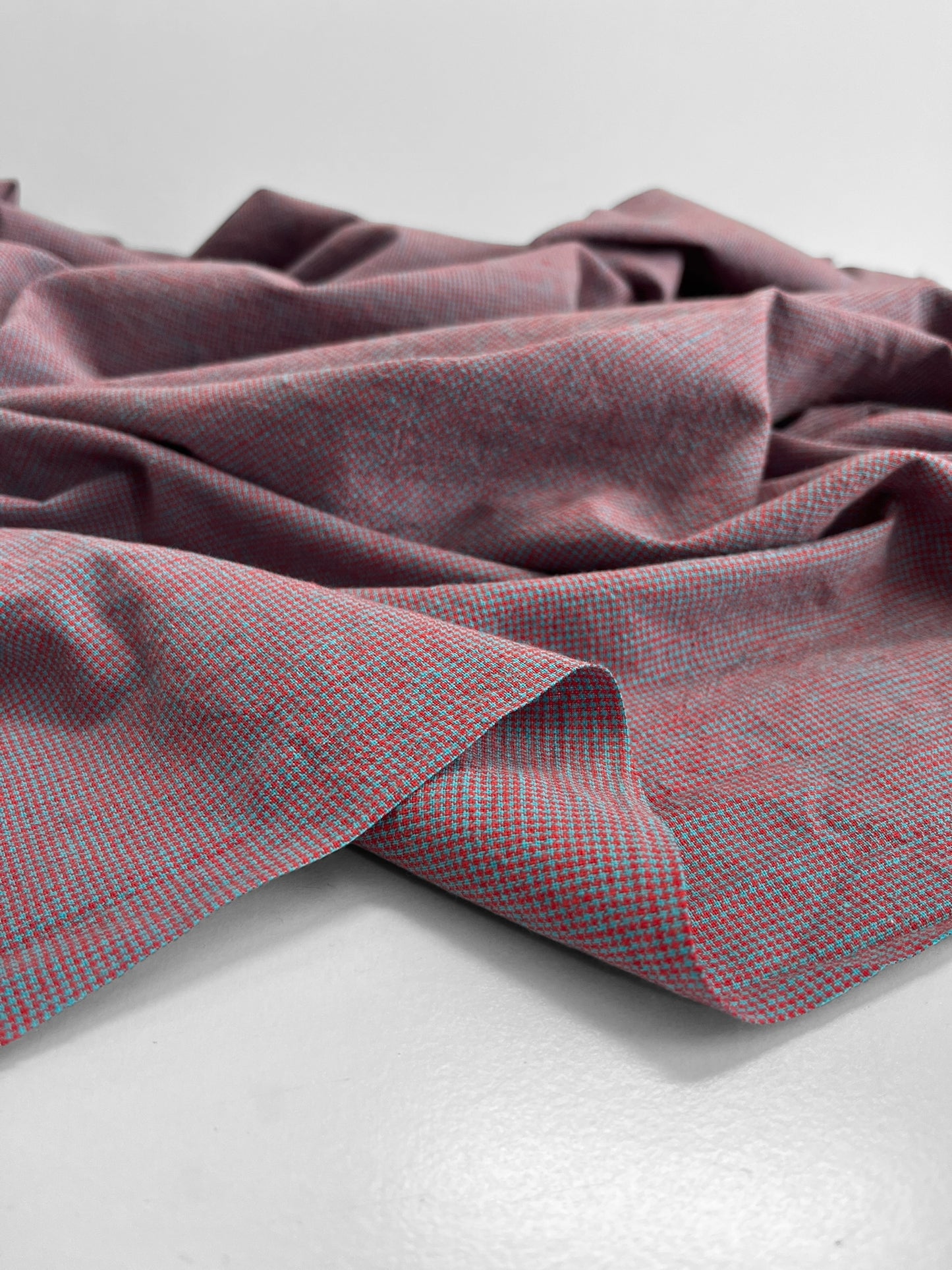 REMNANT 1.95m - Blue & Red Micro Checks
