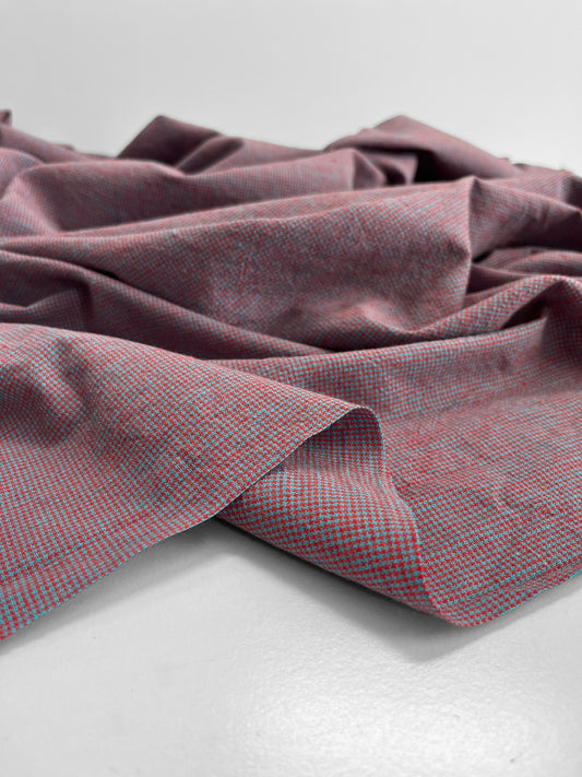 REMNANT 1.95m - Blue & Red Micro Checks
