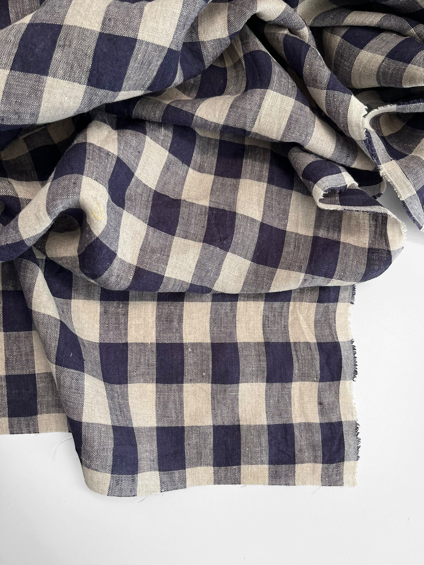 REMNANT 2.5m - Navy Gingham Large