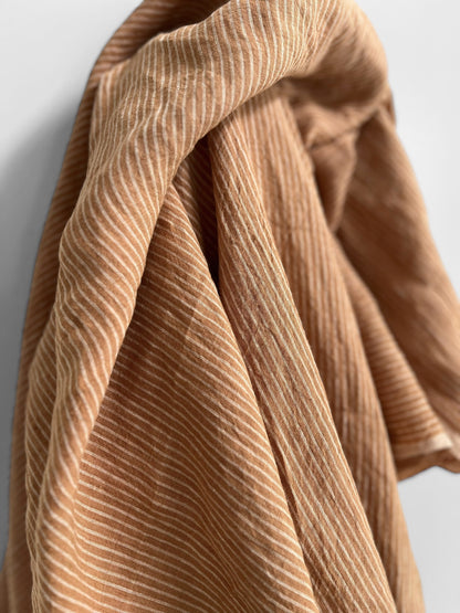 Apricot Pencil Stripes