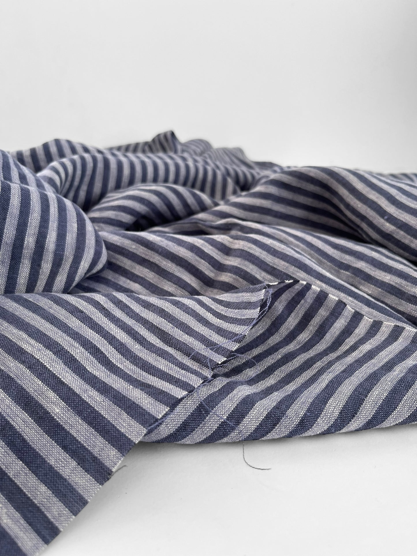 REMNANT 1.3m Blueberry Chunky Stripes