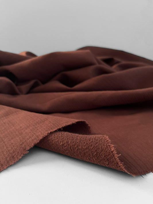REMNANT 1.9 - Rich Brown Dobby Cotton/Linen