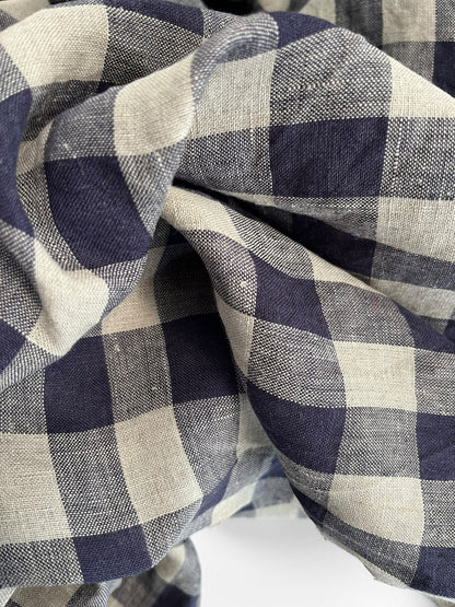 REMNANT 2.5m - Navy Gingham Large