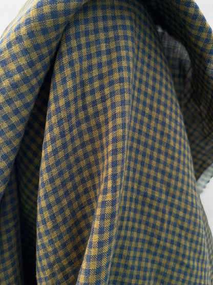 Indigo Olive Gingham