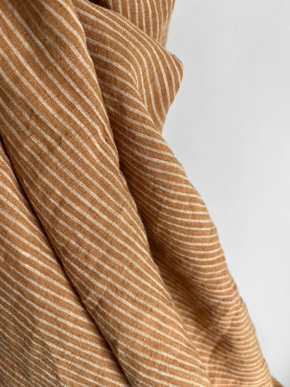 Apricot Pencil Stripes
