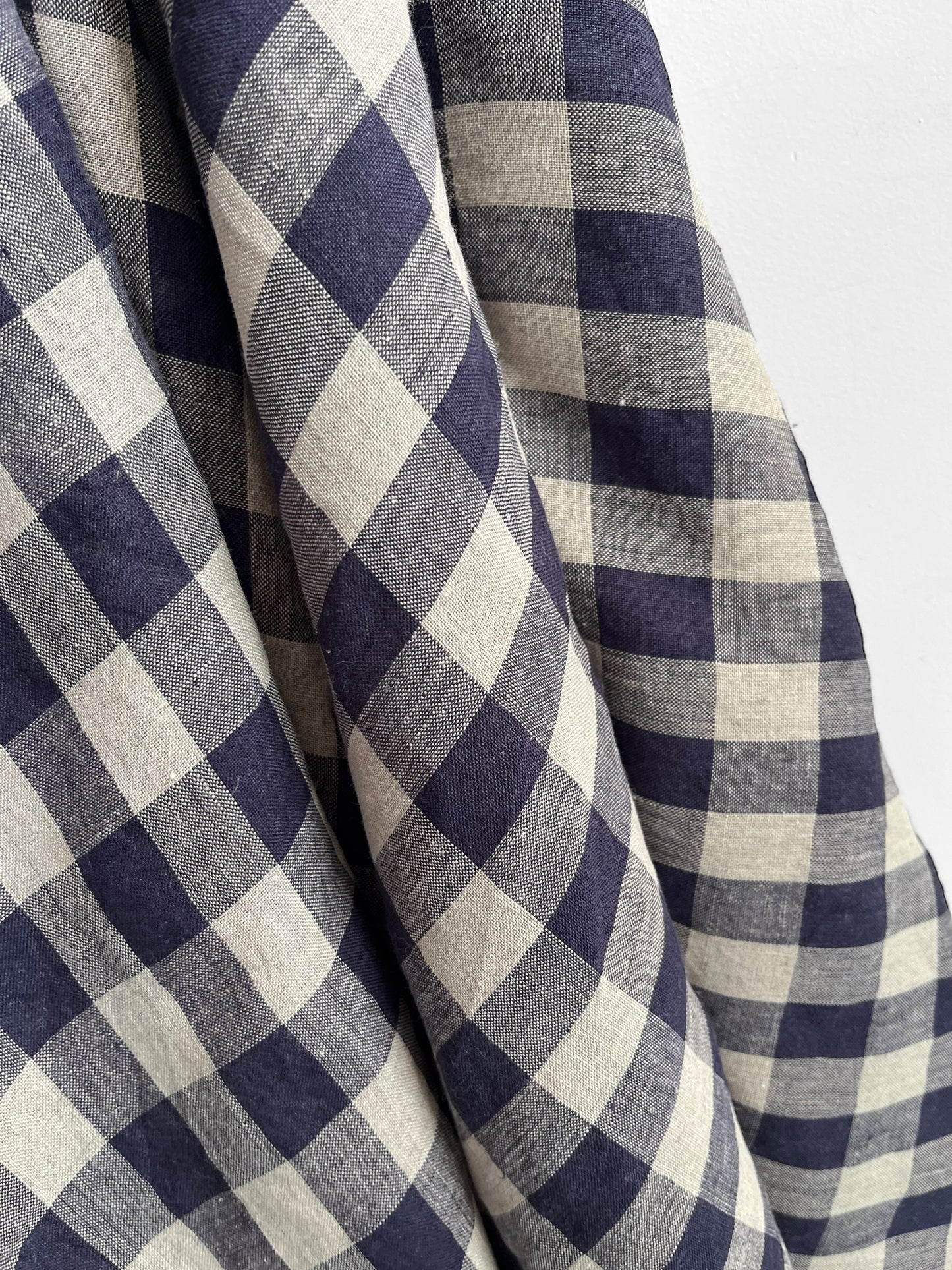 REMNANT 2.5m - Navy Gingham Large
