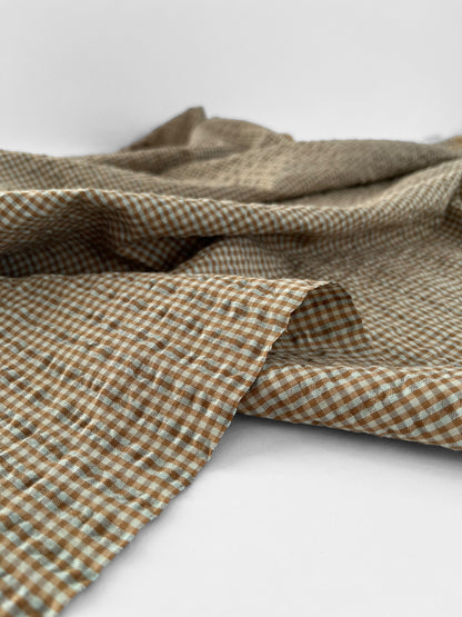 Toffee & Mint Textured Checks