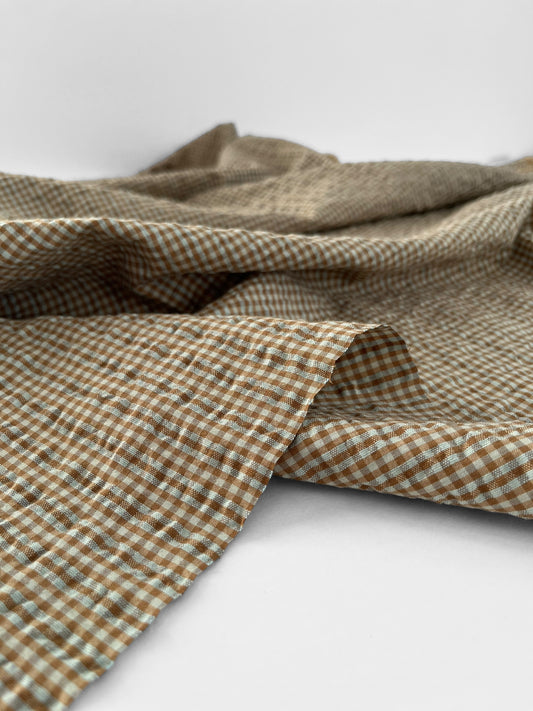 Toffee & Mint Textured Checks