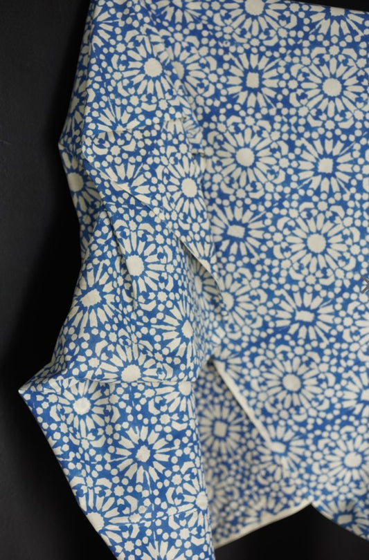 Papercut Blue Indian cotton - PRESALE