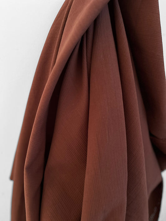REMNANT 1.9 - Rich Brown Dobby Cotton/Linen