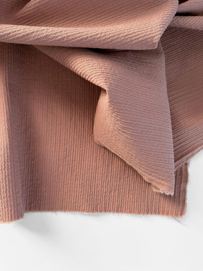 REMNANT 1.9m - Dusty Pink Dobby Cotton/Linen