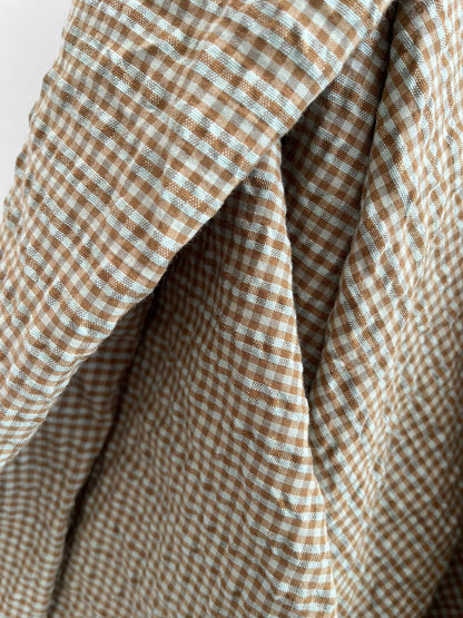 Toffee & Mint Textured Checks
