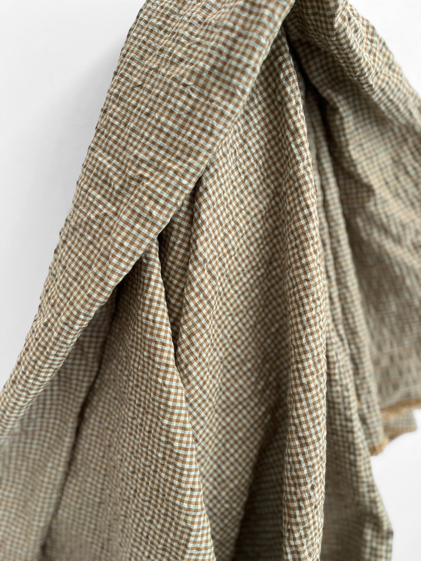 Toffee & Mint Textured Checks