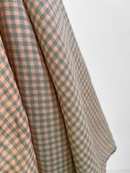 Sage & Peach Gingham