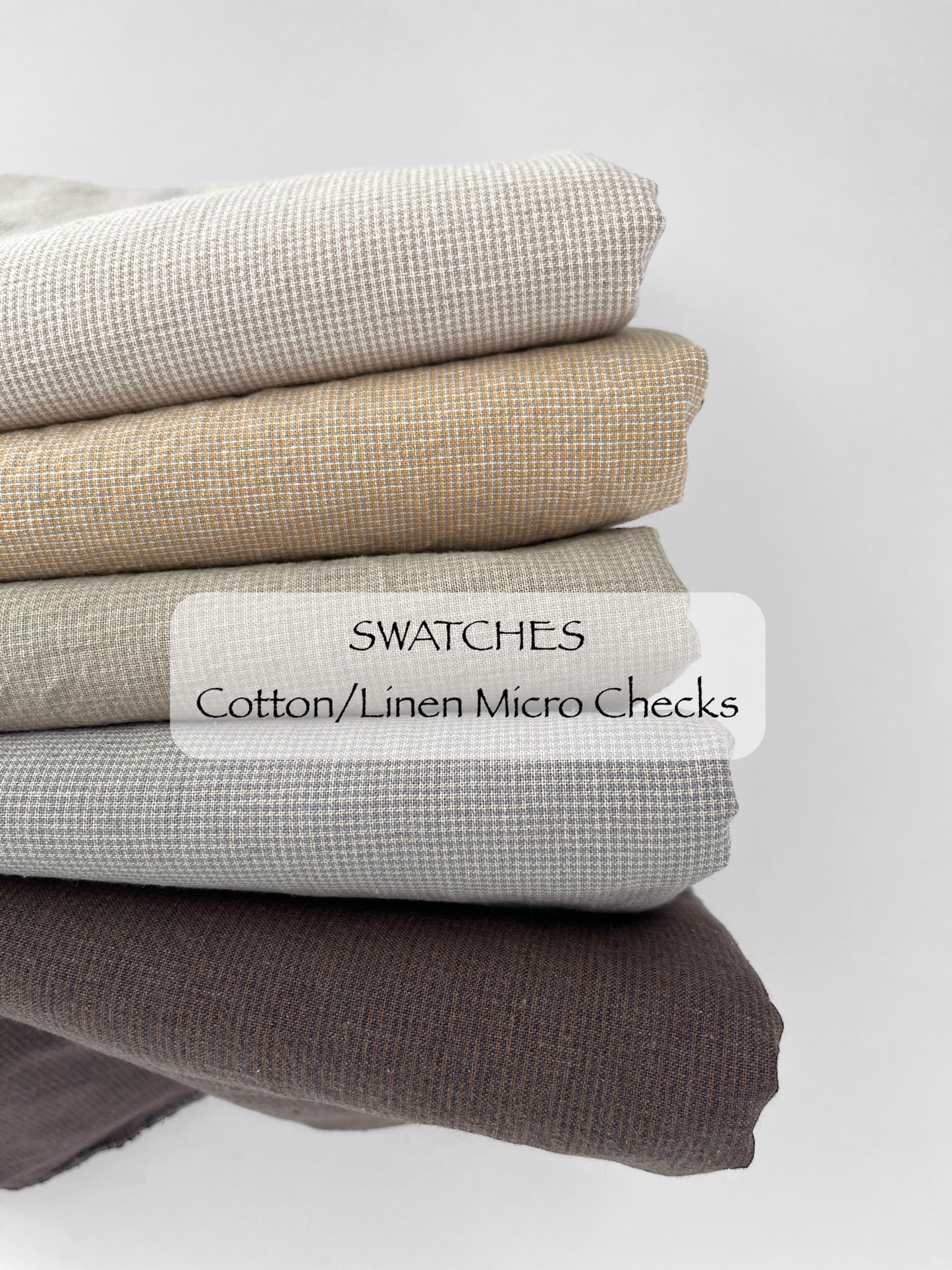 SWATCHES Cotton/Linen Micro Checks