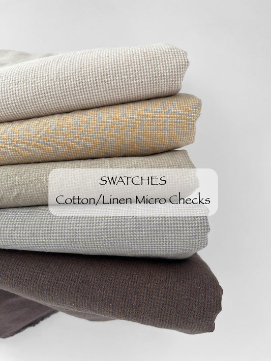 SWATCHES Cotton/Linen Micro Checks