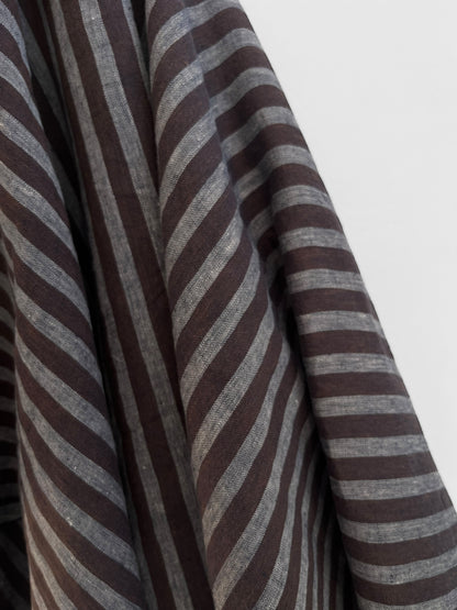 REMNANT 1.8m & 1.1m - Espresso Chunky Stripes 12mm