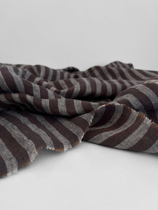 REMNANT 1.8m & 1.1m - Espresso Chunky Stripes 12mm